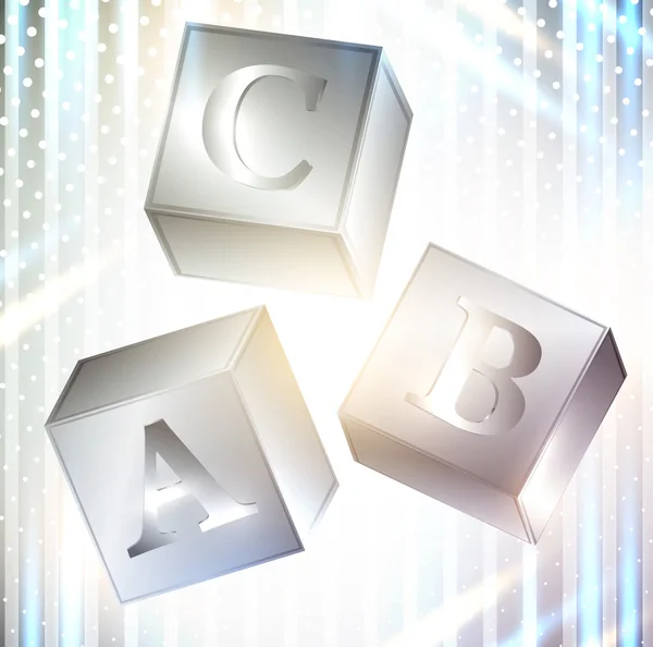Abc cubes — Stock Vector