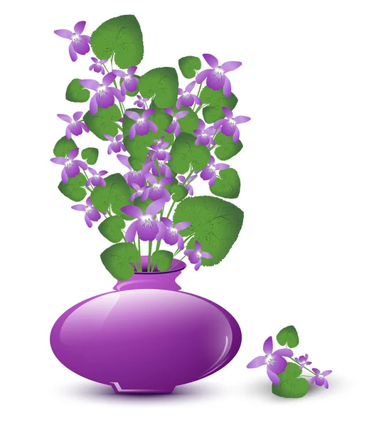 Um bando de violetas selvagens — Vetor de Stock