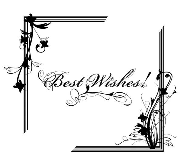 Postal Best Wishes — Archivo Imágenes Vectoriales