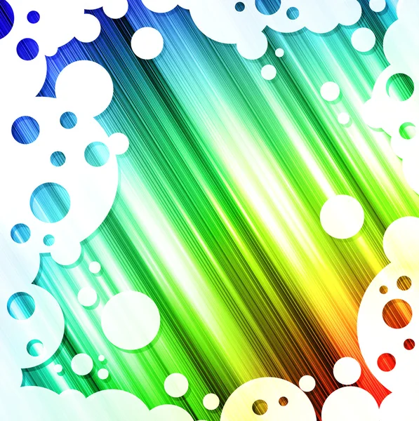 多色虹抽象フラムで明るい背景を抽象化 — ストックベクタ