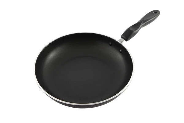 Black pan see from dish — Stock Photo, Image