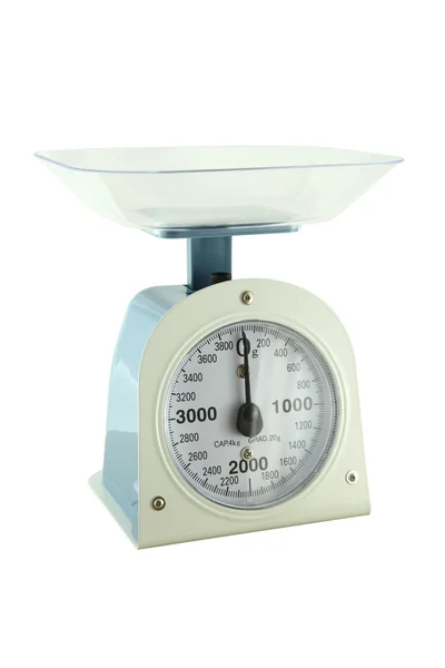 Weighing apparatus for kitchen scale from side view. — Stock Photo, Image