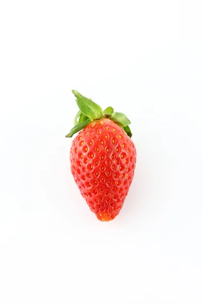 stock image Single strawberry on white background.