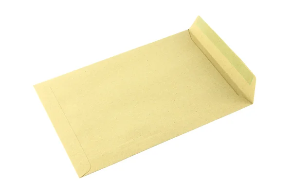 Envelope de correio de documento no fundo branco . — Fotografia de Stock
