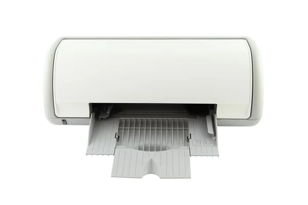 Impresora de bandeja vacía sobre fondo blanco . — Foto de Stock