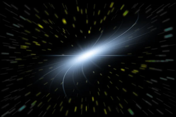 Spiraalvormig sterrenstelsel verkennen simulatie. — Stockfoto