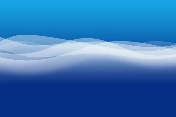 stock image White wave on shade blue background.