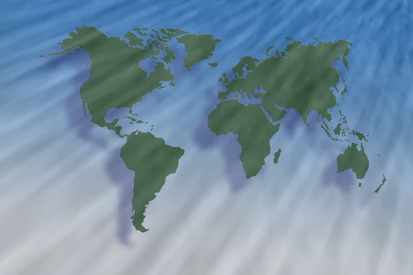 Storm blow world map. — Stock Photo, Image