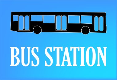 Bus station clipart