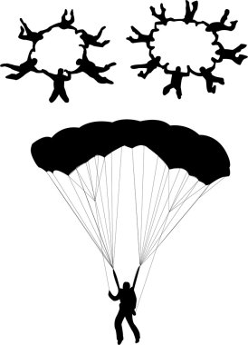 Sky diving clipart