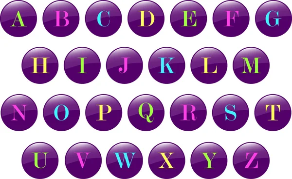 Botones del alfabeto — Vector de stock