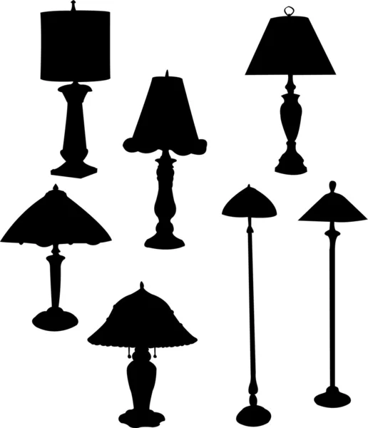 Lamp silhouette — Stockvector