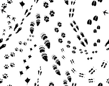 Seamless footsteps clipart