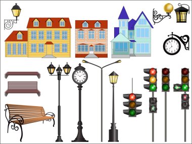 City street details clipart