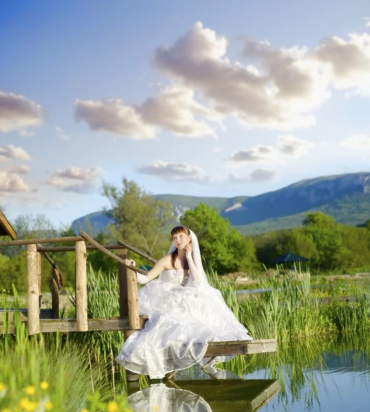 自然の中で花嫁 — ストック写真
