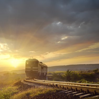 eski bir tren için peyzaj