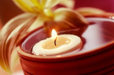 Candle in water clipart