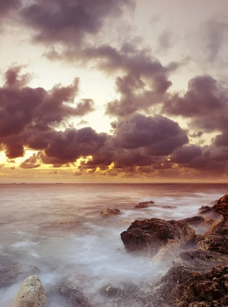 stock image Sea on sunset