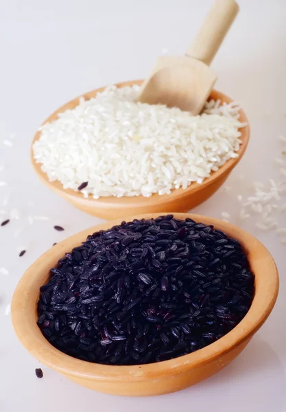 Black and white rice — Stock Photo, Image