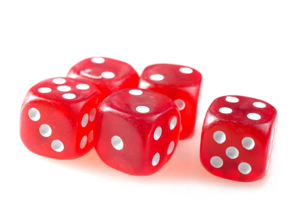 stock image Red cubes for poker