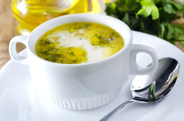 stock image Fresh soup with vegetables