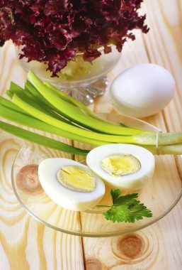 Eggs with onion clipart