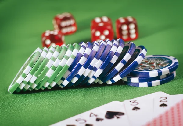 Chips für Poker — Stockfoto