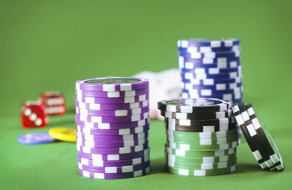 Chips voor poker — Stockfoto