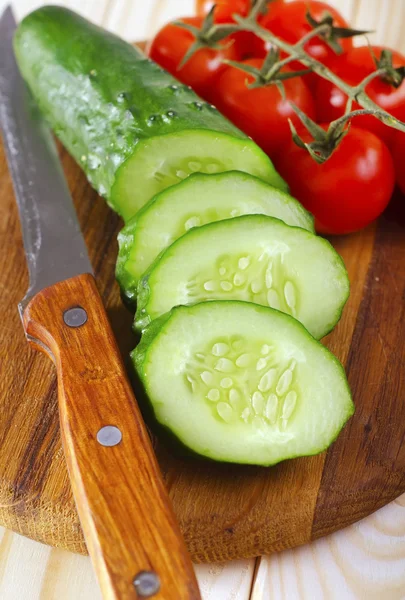 stock image Cucumber with tomato