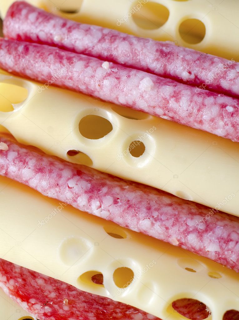 Salami and cheese Stock Photo by ©tycoon 9796665