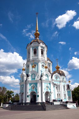 Orthodox temple of saint Alexander is in Kharkiv (Ukraine) clipart