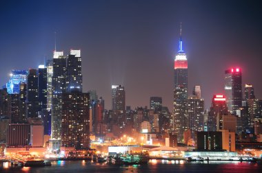 New York'un manhattan midtown manzarası