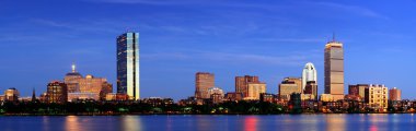 Boston gece sahne panorama