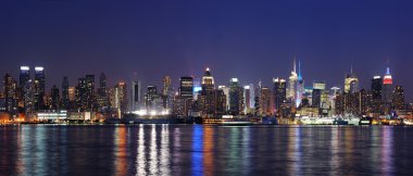 New York City Manhattan at dusk clipart
