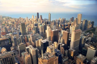 Chicago aerial view clipart