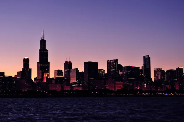 シカゴのシルエット — ストック写真