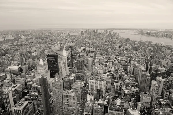 Stock image New York City Manhattan downtown skyline black and white