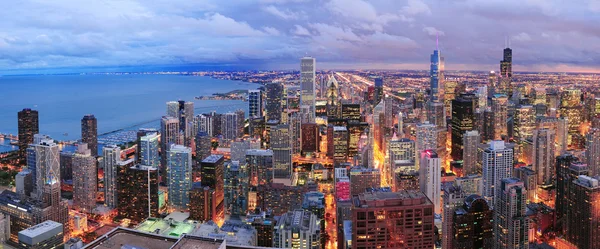 Чикаго skyline Панорама пташиного польоту — стокове фото