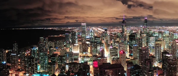 芝加哥城市天际线全景 — 图库照片