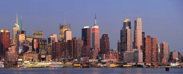 New York City Manhattan Sonnenuntergangspanorama — Stockfoto