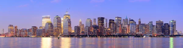 New york city manhattan dämmerung panorama — Stockfoto