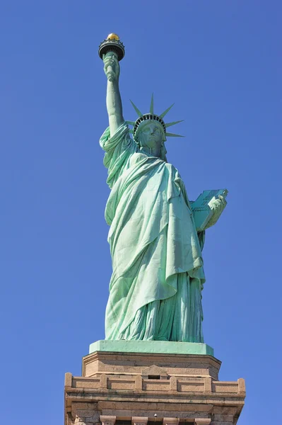 Standbeeld van vrijheid close-up in new york city-manhattan Stockfoto