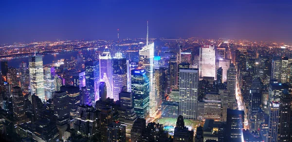 New Yorks manhattan times square skyline Flygfoto Royaltyfria Stockfoton