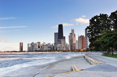 Chicago urban skyline clipart