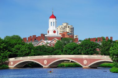 Harvard campus in Boston clipart
