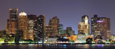 Kentsel şehir gece panorama