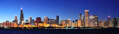 Chicago night panorama