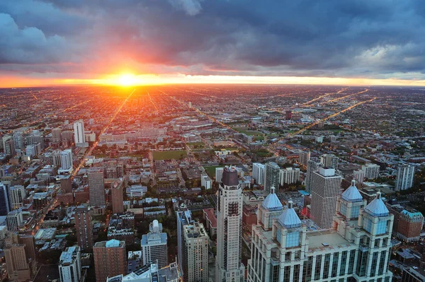 Chicago günbatımı — Stok fotoğraf