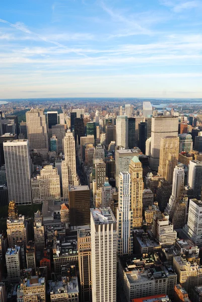 New york şehir silüeti havadan görünümü — Stok fotoğraf