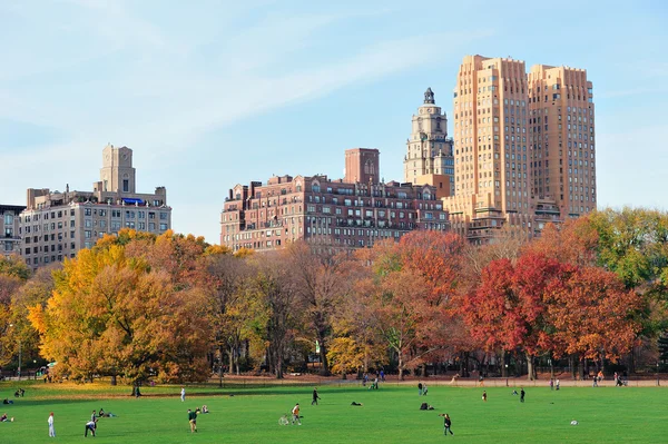Центральный парк Нью-Йорка осенью — стоковое фото
